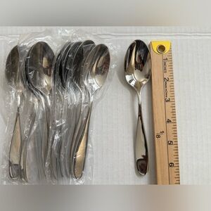 New Mikasa HAMILTON Glossy Stainless Set of 12 Tea Spoons 18/10 Vietnam